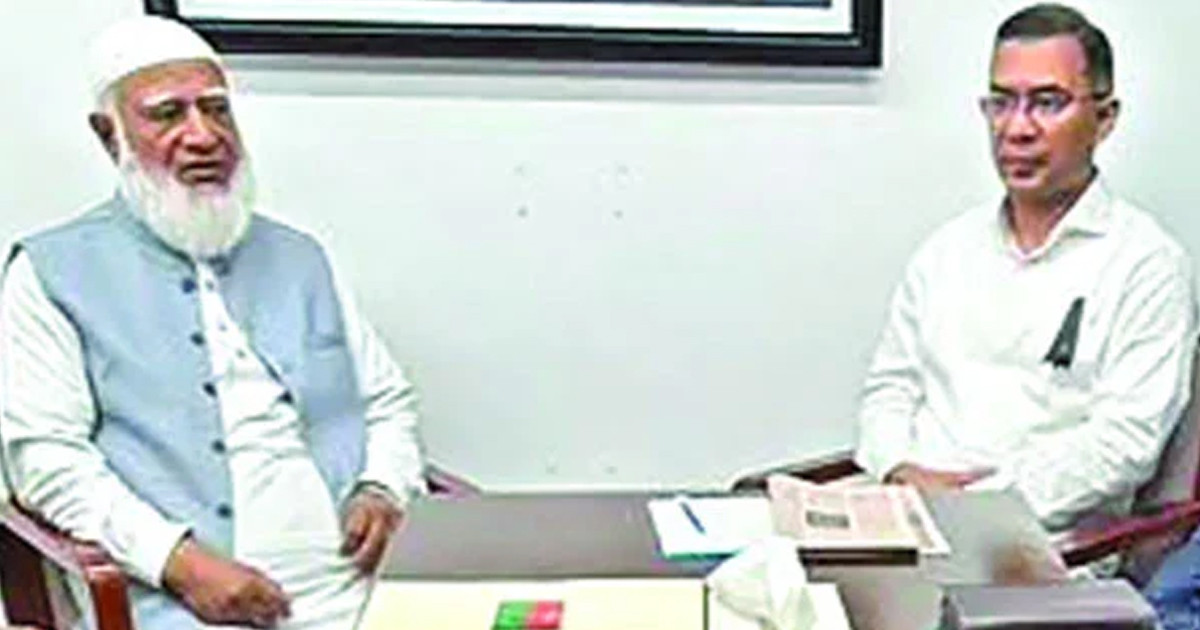 তারেক রহমানের সঙ্গে সাক্ষাৎ করলেন ডা. শফিকুর রহমান